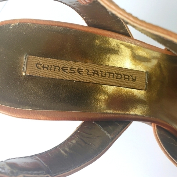 New Chinese Laundry Leather Heeled Sandals Size 8 - Picture 9 of 9